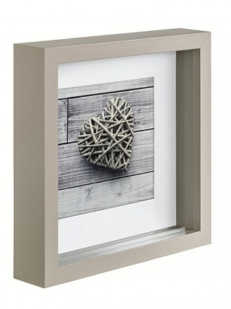 detail Hama portrétový rámeček dřevěný SCALA, 23x23 cm, šedý