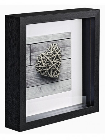 detail Hama portrétový rámeček dřevěný SCALA, 23x23 cm, černý