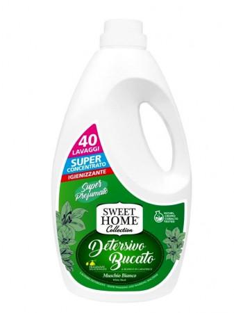 detail Sweet Home WHITE MUSK, parfémovaný prací gel 2000 ml