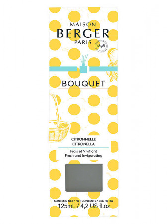 detail Maison Berger CITRONELLA bouquet, difuzér proti komárům, 125 ml