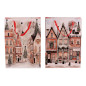 náhled Autronic Dárková taška L - Vánoční domečky MIX/cena 1ks, 42x30x12cm