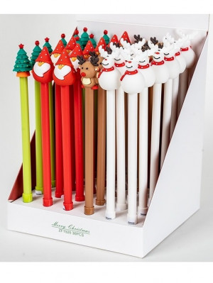 Vánoční gelové pero MERRY CHRISTMAS, mix motivů, 1 ks