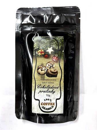 detail Aromatizovaná mletá káva 70 g - ČOKOLÁDOVÉ PRALINKY