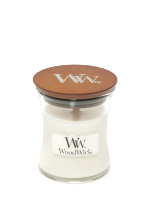 Vonná svíčka WoodWick WHITE TEAK malá 85g