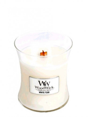 Vonná svíčka WoodWick WHITE TEAK střední 275g