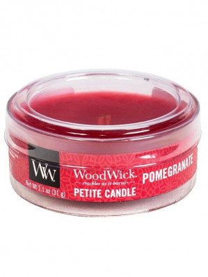 WoodWick PETITE POMEGRANATE, vonná čajová svíčka 31 g