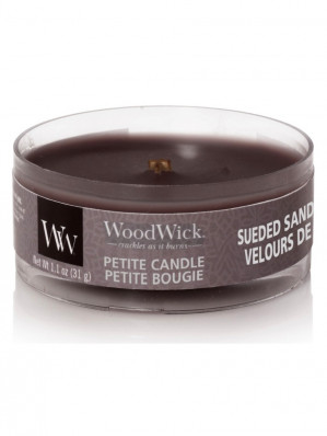 WoodWick PETITE SUEDED SANDALWOOD vonná čajová svíčka 31 g