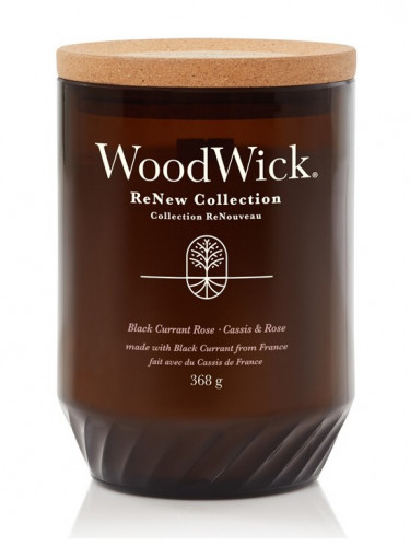 WoodWick ReNew BLACK CURRANT & ROSE, svíčka velká 368 g