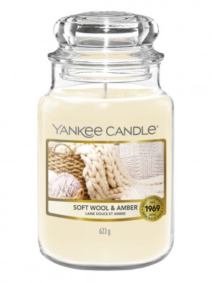Vonná svíčka Yankee Candle SOFT WOOL & AMBER classic velký 623 g