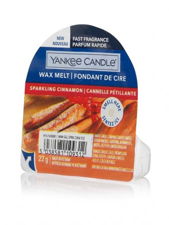 detail Yankee Candle SPARKLING CINNAMON, vonný vosk 22 g NEW