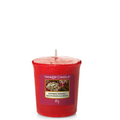 Vonná svíčka Yankee Candle PEPPERMINT PINWHEELS, votivní 49 g