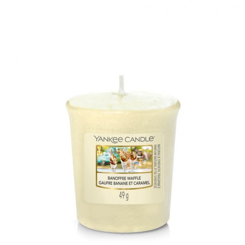 Vonná svíčka Yankee Candle BANOFFEE WAFFLE, votivní 49 g