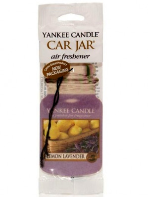 Yankee Candle LEMON LAVENDER papírová visačka do auta NEW 1 ks