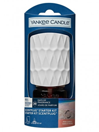 detail Yankee Candle Elektrický difuzér do zásuvky PINK SANDS + náplň 18,5 ml