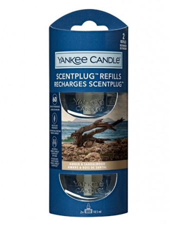 detail Yankee Candle AMBER & SANDALWOOD, náplň do elektrické zásuvky, 2x 18,5ml