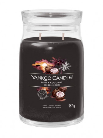 detail Yankee Candle BLACK COCONUT, Signature velká svíčka 567 g