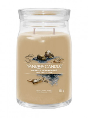 Yankee Candle AMBER & SANDALWOOD, Signature velká svíčka 567 g