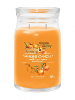 Yankee Candle FARM FRESH PEACH, signature velká svíčka 567 g