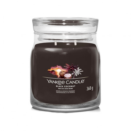 detail Yankee Candle BLACK COCONUT, Signature střední svíčka 368 g