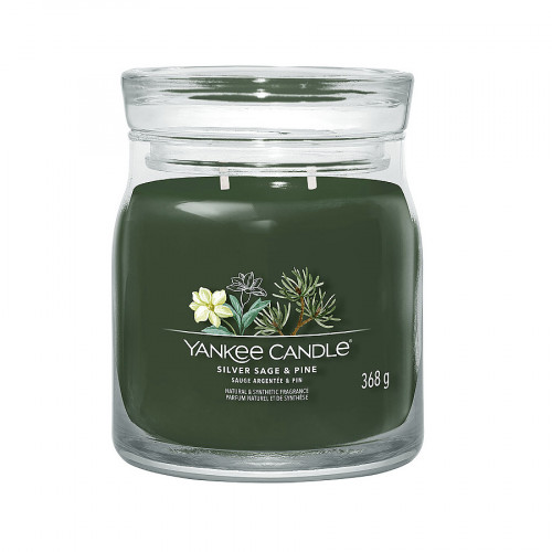 Yankee Candle SILVER SAGE & PINE, signature střední 368 g