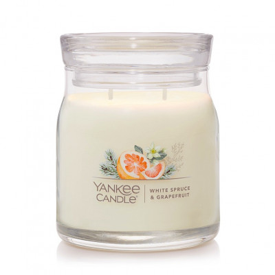 Yankee Candle WHITE SPRUCE & GRAPEFRUIT, signature střední 368 g