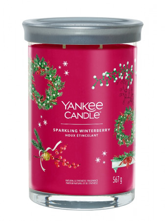 detail Yankee Candle SPARKLING WINTERBERRY, signature tumbler velký 567 g