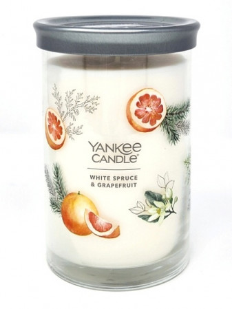 detail Yankee Candle WHITE SPRUCE & GRAPEFRUIT, tumbler velký 567 g