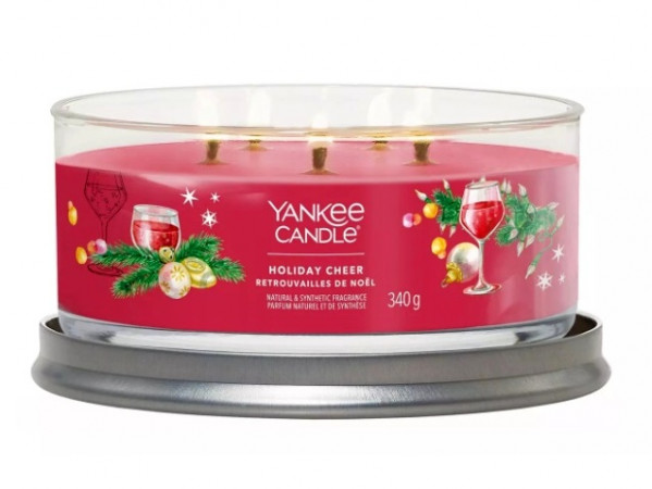 detail Yankee Candle HOLIDAY CHEER, signature tumbler střední 340 g